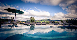 Außenpool im Wellnesshotel St. Gunther in Rinchnach